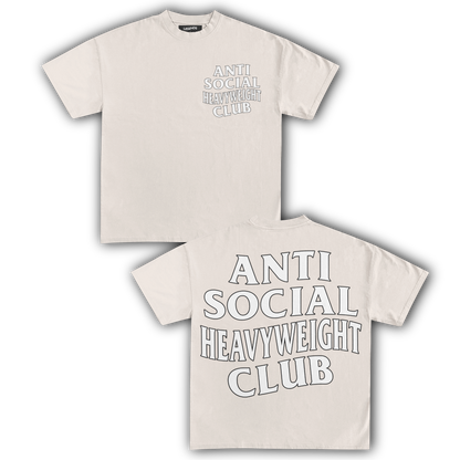 ANTI SOCIAL HEAVYWEIGHT CLUB TEE (WHITE TEXT)