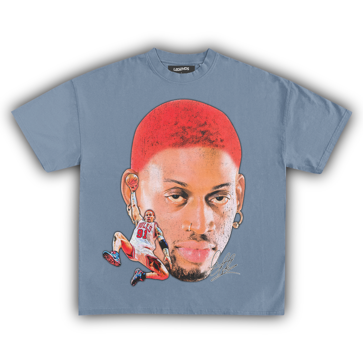 DENNIS RODMAN BIG FACE SLAM DUNK TEE