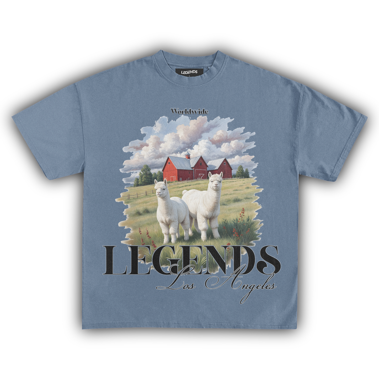 LEGENDS WORLDWIDE LLAMA DRAMA VINTAGE TEE