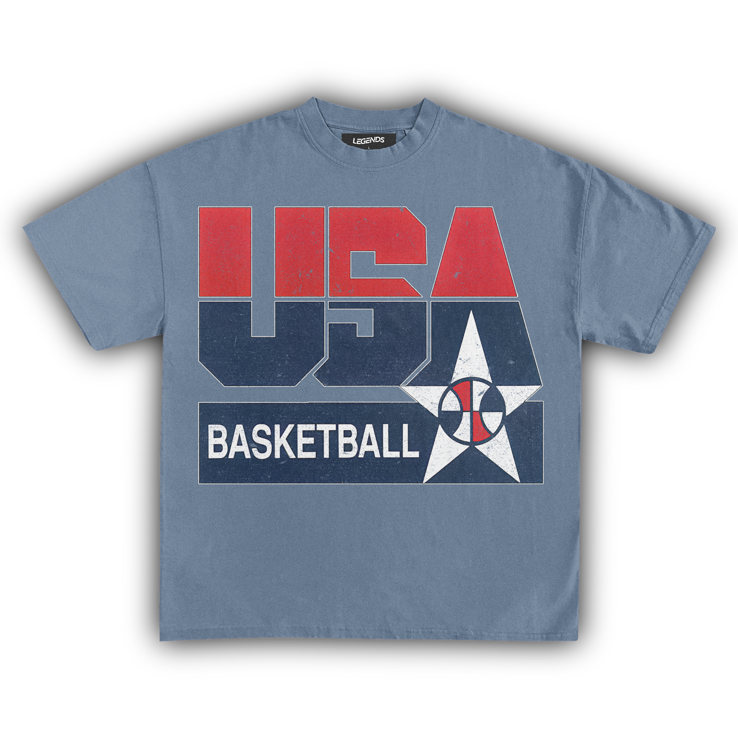 USA BASKETBALL VINTAGE TEE