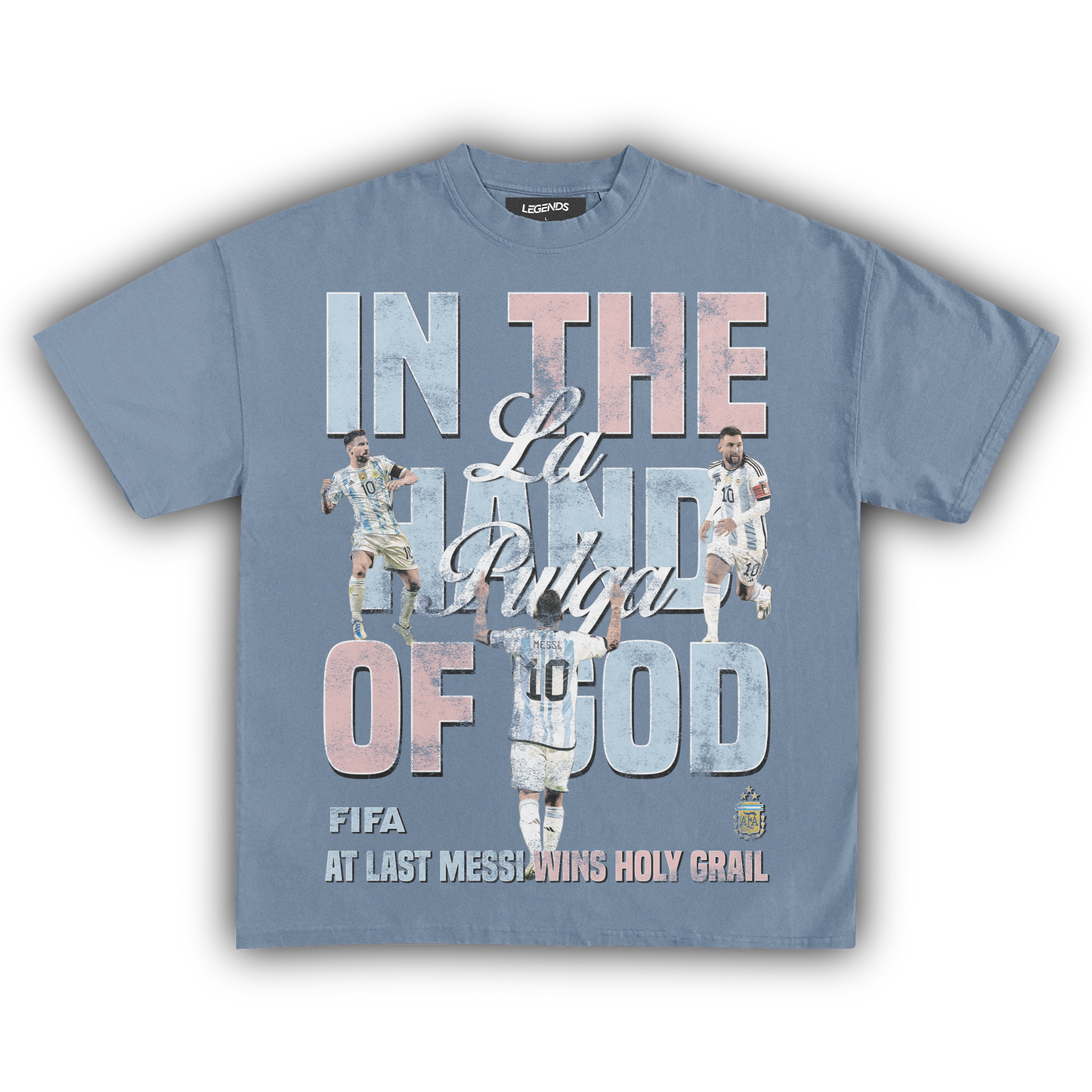 IN THE HAND OF GOD LIONEL MESSI VINTAGE TEE