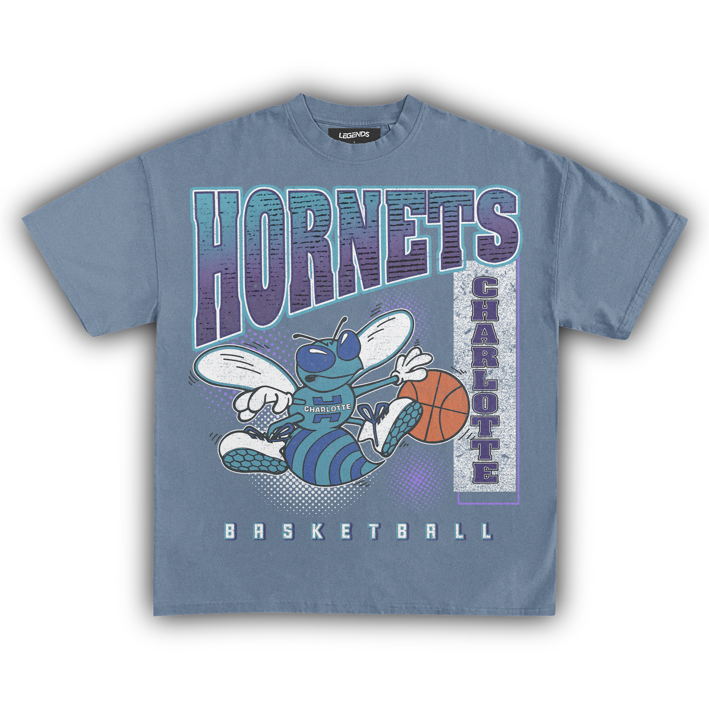 CHARLOTTE HORNETS VINTAGE TEE