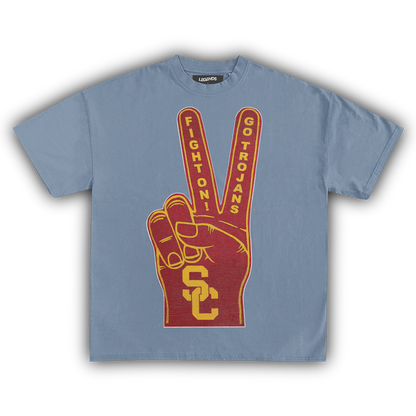 FIGHT ON! GO TROJANS! VINTAGE TEE