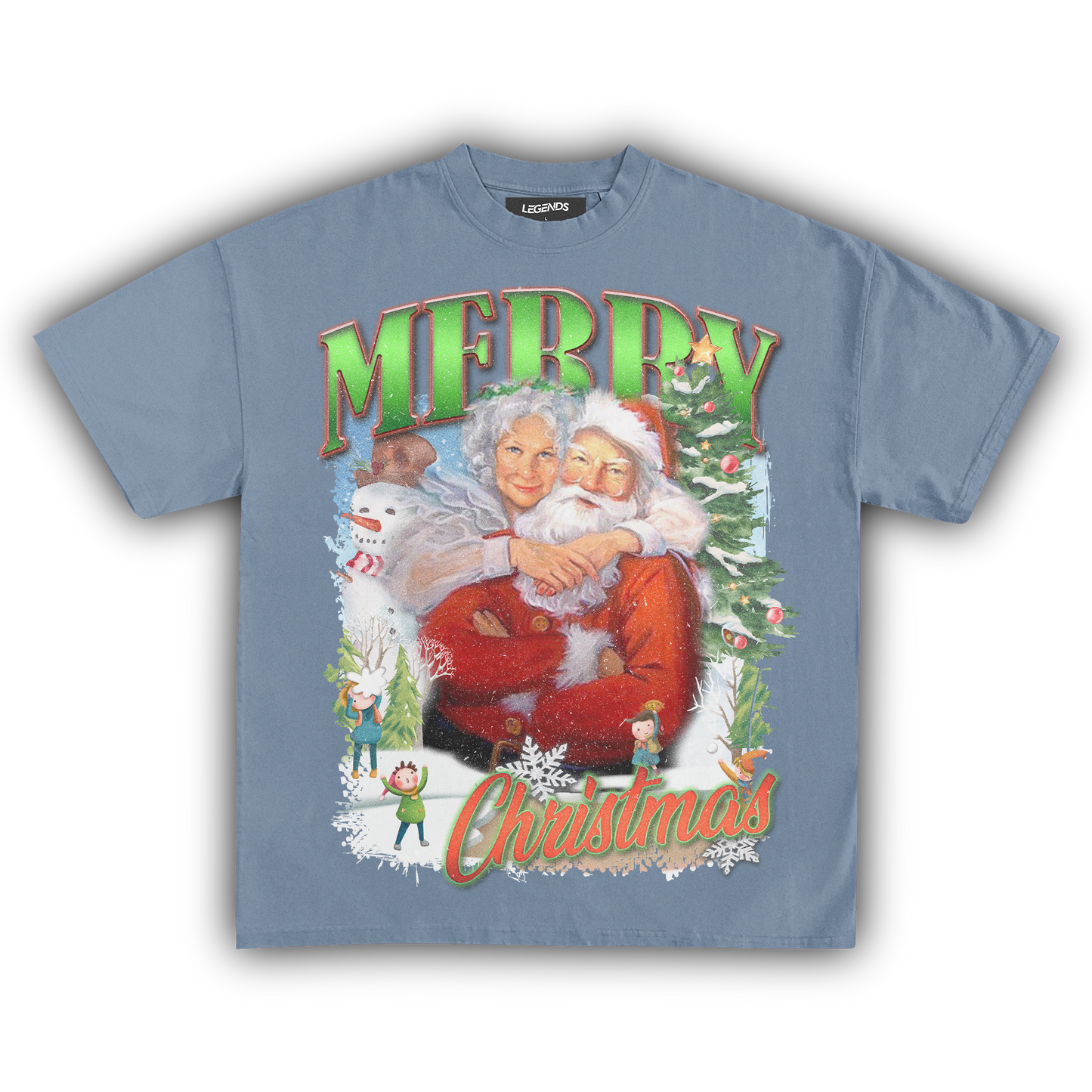 MERRY CHRISTMAS SANTA CLAUS VINTAGE TEE