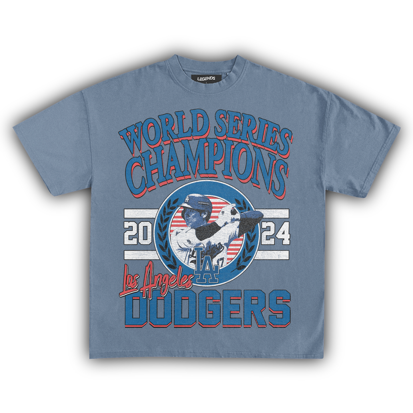 LA WORLD SERIES CHAMPIONS 2024 VINTAGE TEE