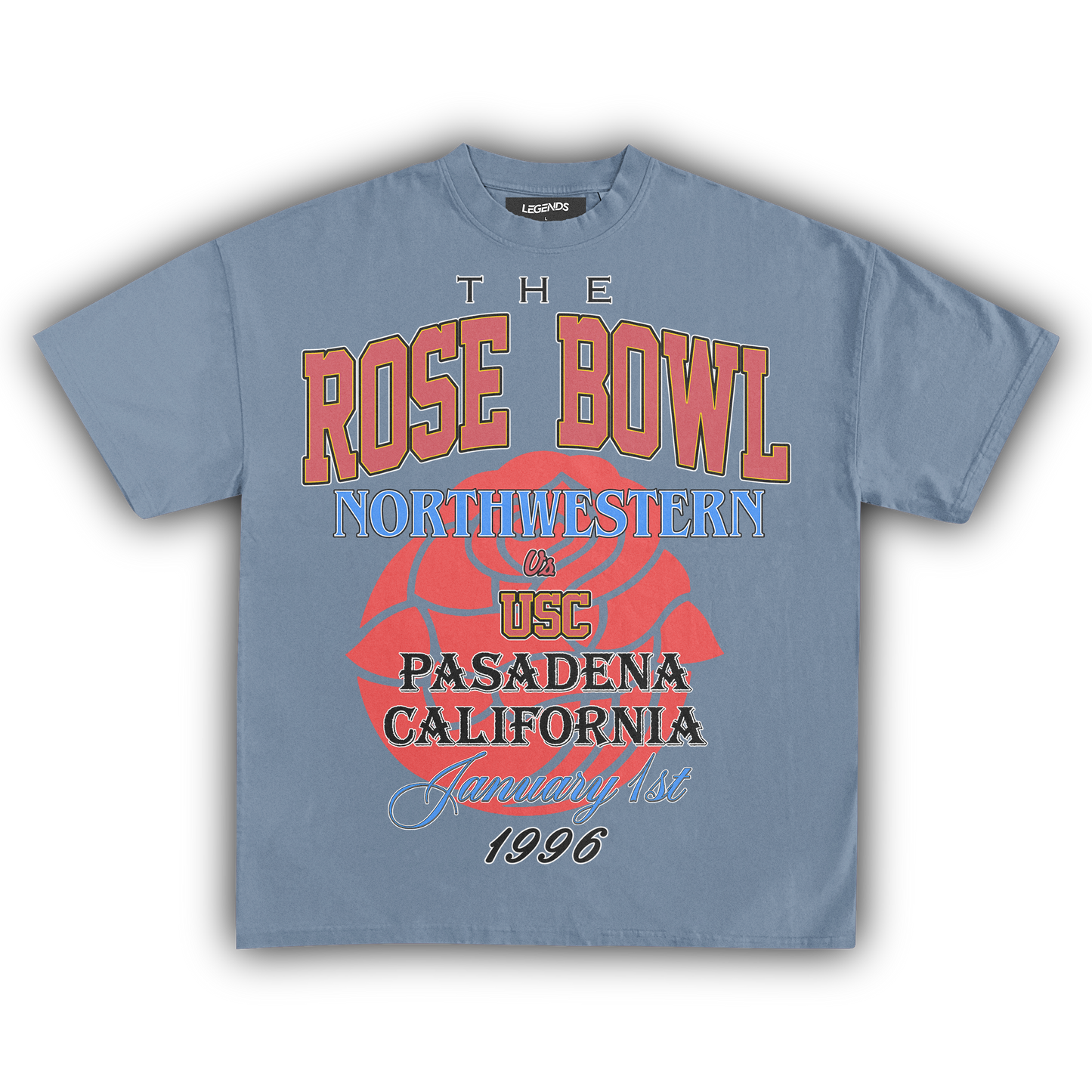 ROSE BOWL USC VS. NORTHWESTERN 1996 VINTAGE FOOTBALL TEE