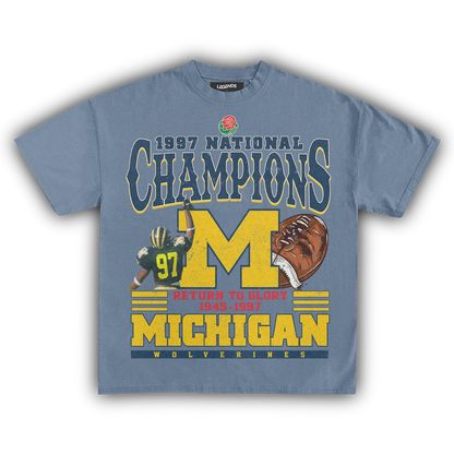 1997 MICHIGAN WOLVERINES NATIONAL CHAMPIONS TEE