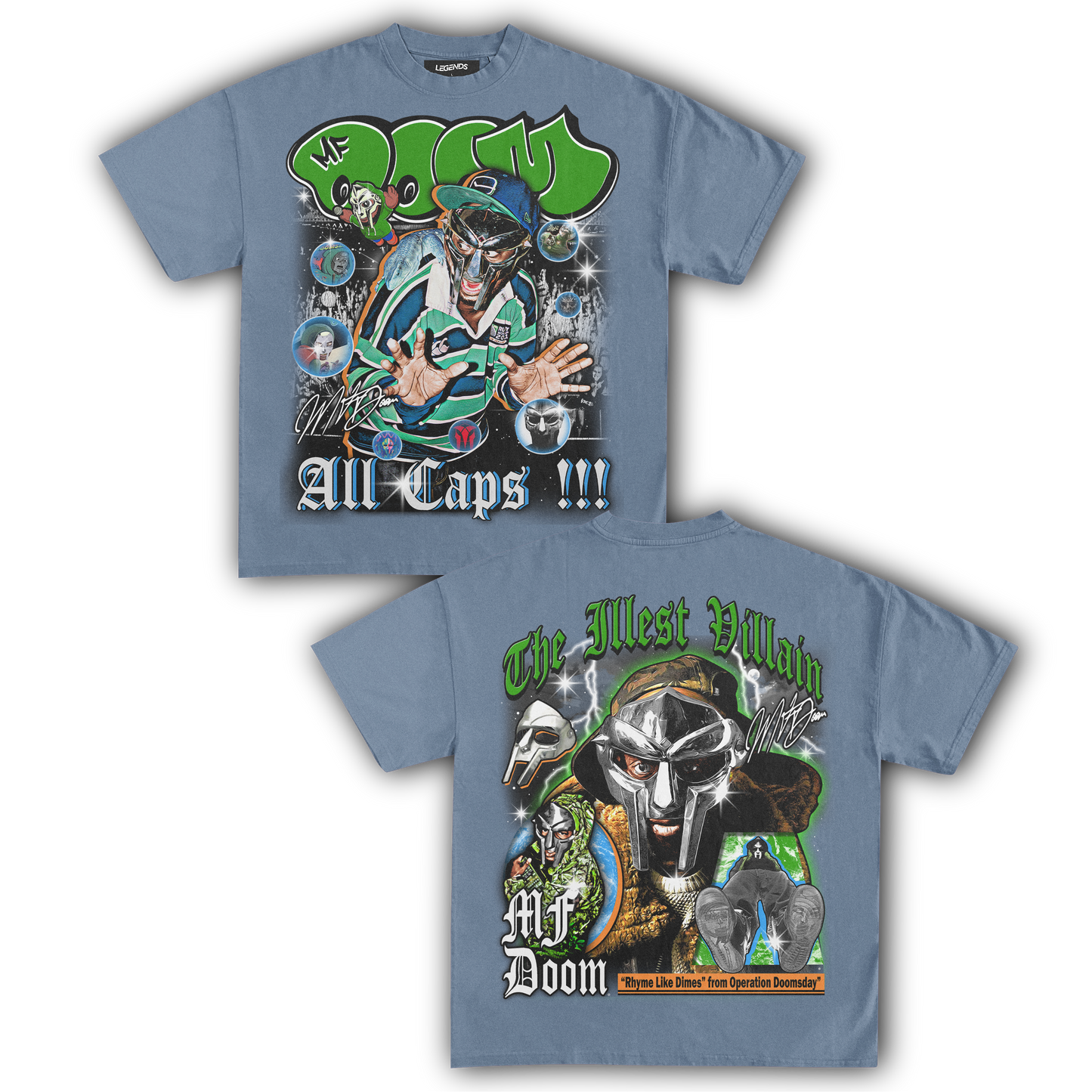 MF DOOM THE ILLEST VILLAIN TEE (Double Sided)