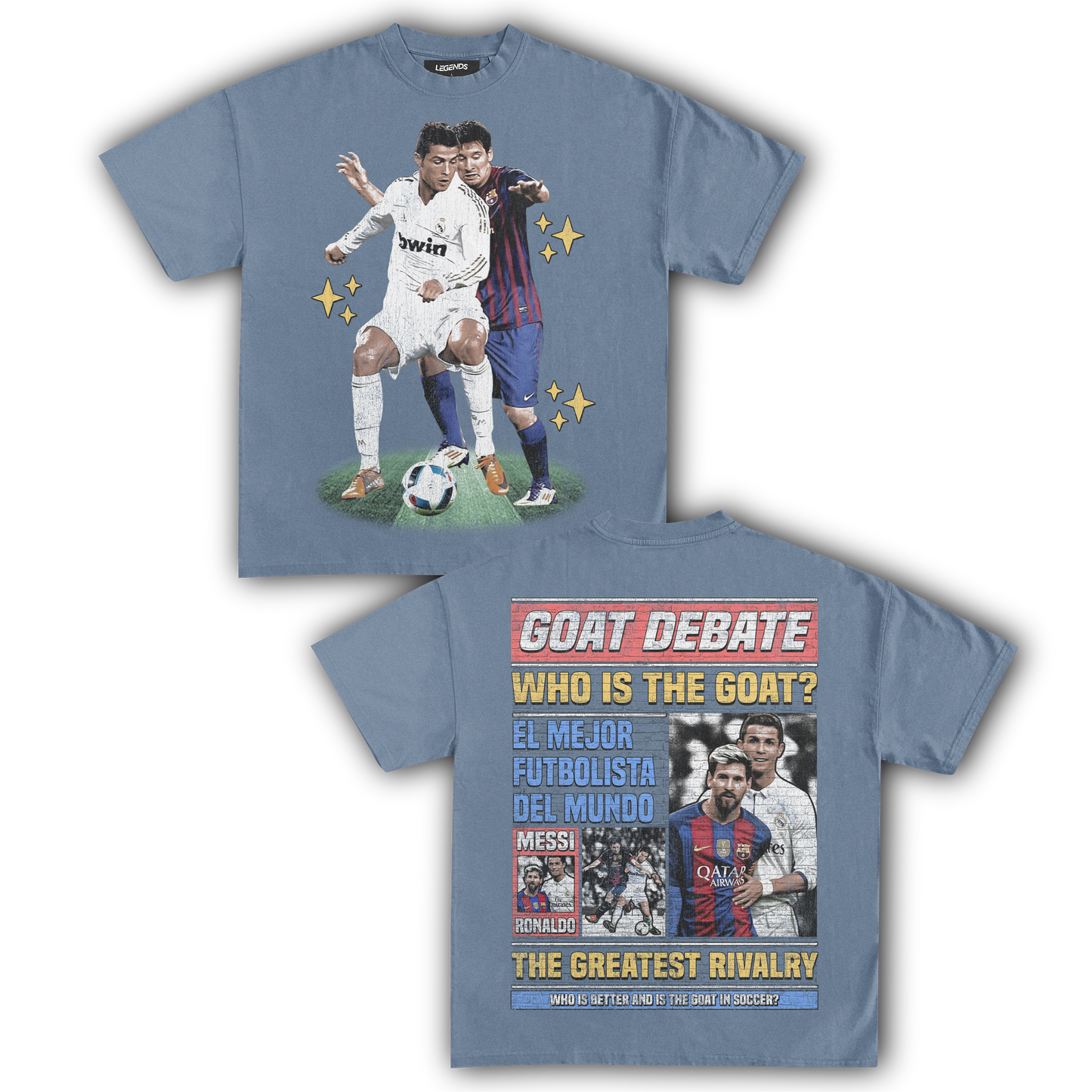 RONALDO VS. MESSI RIVALRY TEE (Double Sided)