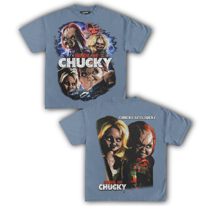 Bride of Chucky Tee Halloween Vintage Heavyweight T Shirt Legends Heavyweight Tees