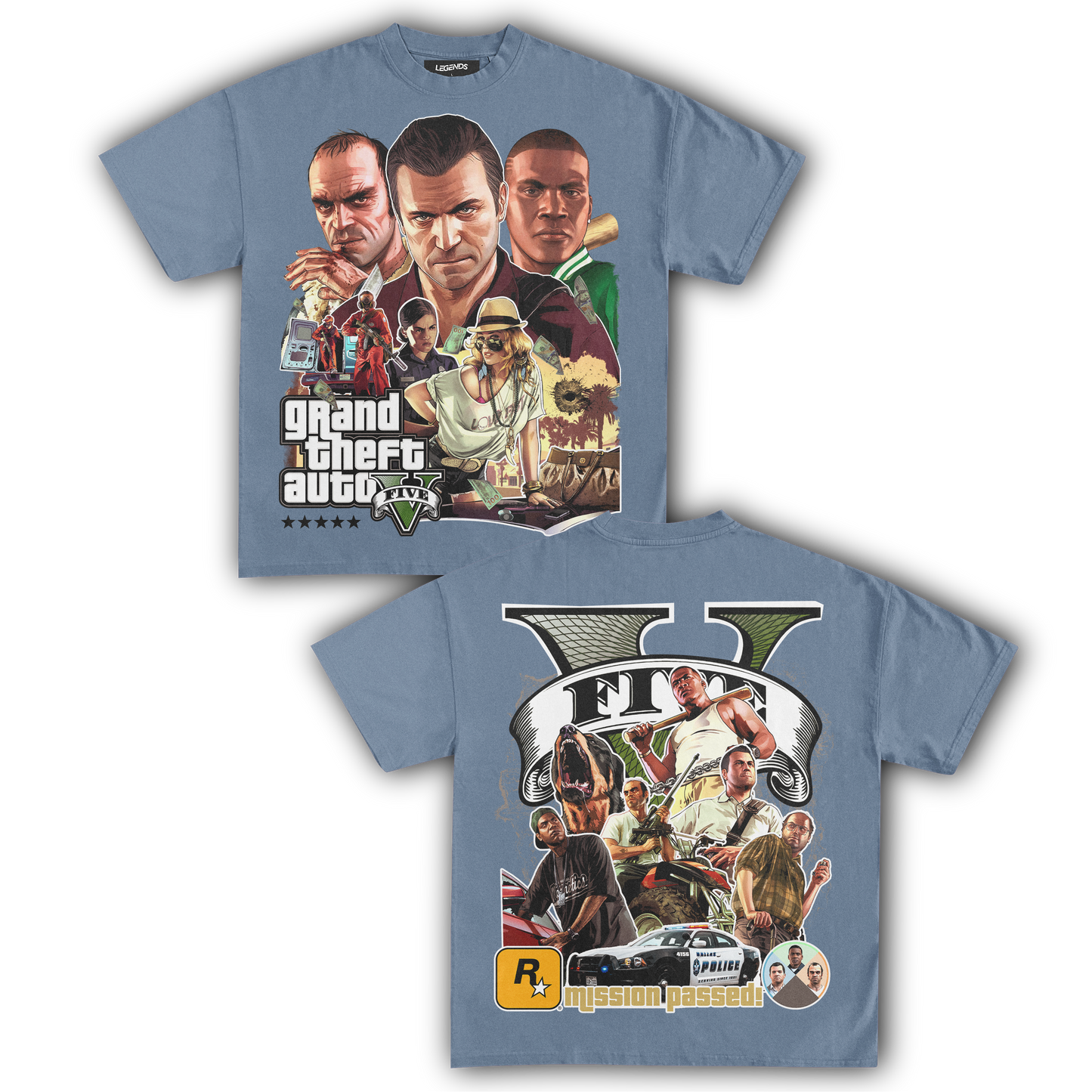 GRAND THEFT AUTO V TEE (Double Sided)