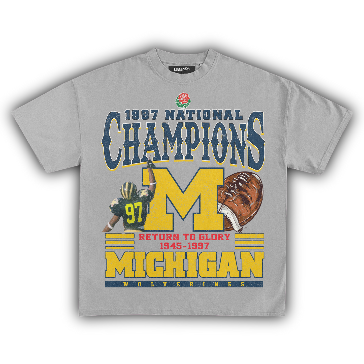 1997 MICHIGAN WOLVERINES NATIONAL CHAMPIONS TEE