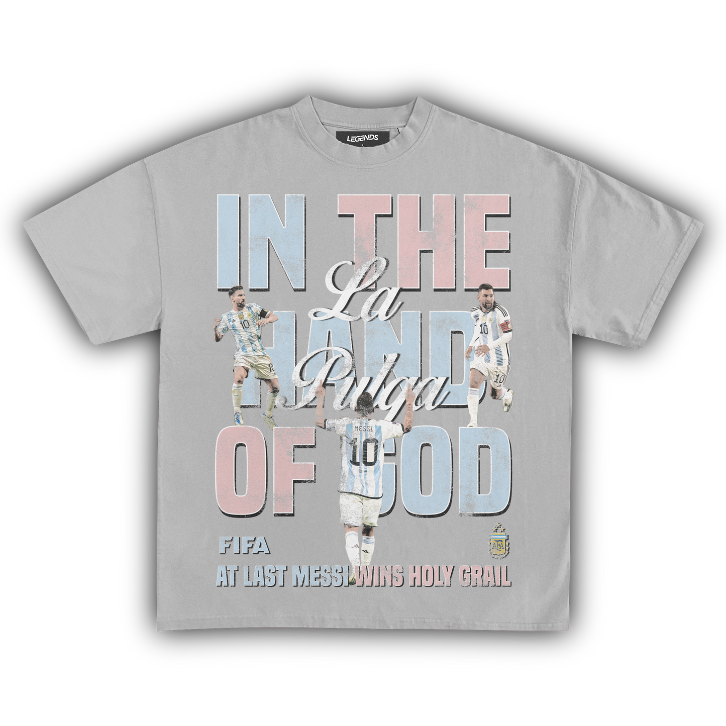 IN THE HAND OF GOD LIONEL MESSI VINTAGE TEE