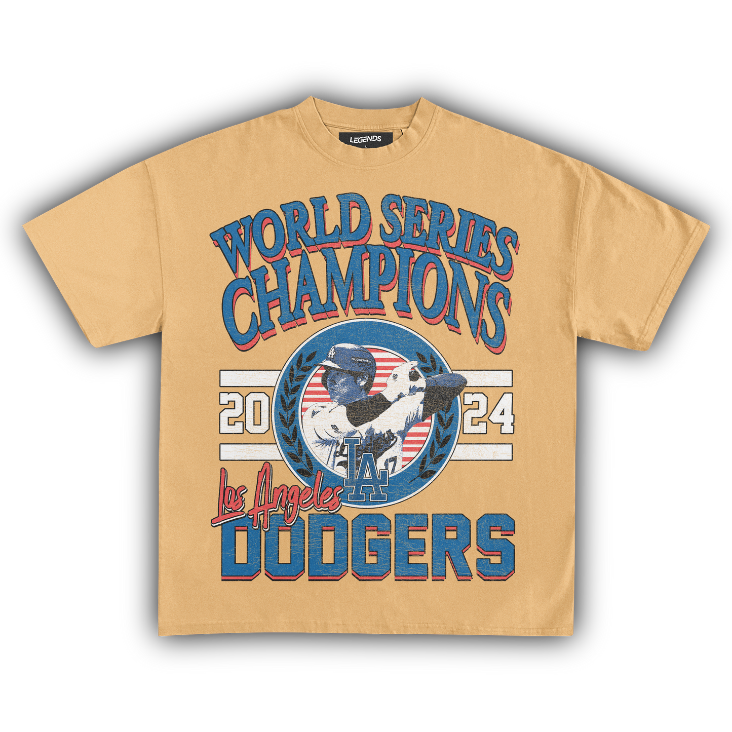 LA WORLD SERIES CHAMPIONS 2024 VINTAGE TEE