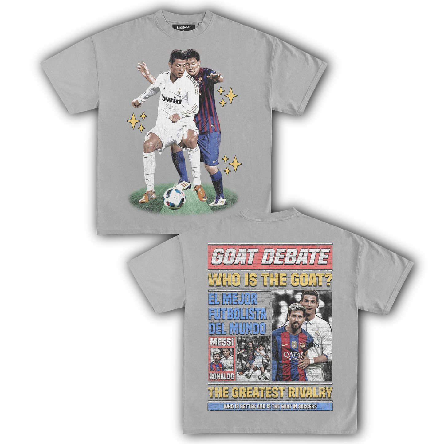 RONALDO VS. MESSI RIVALRY TEE (Double Sided)