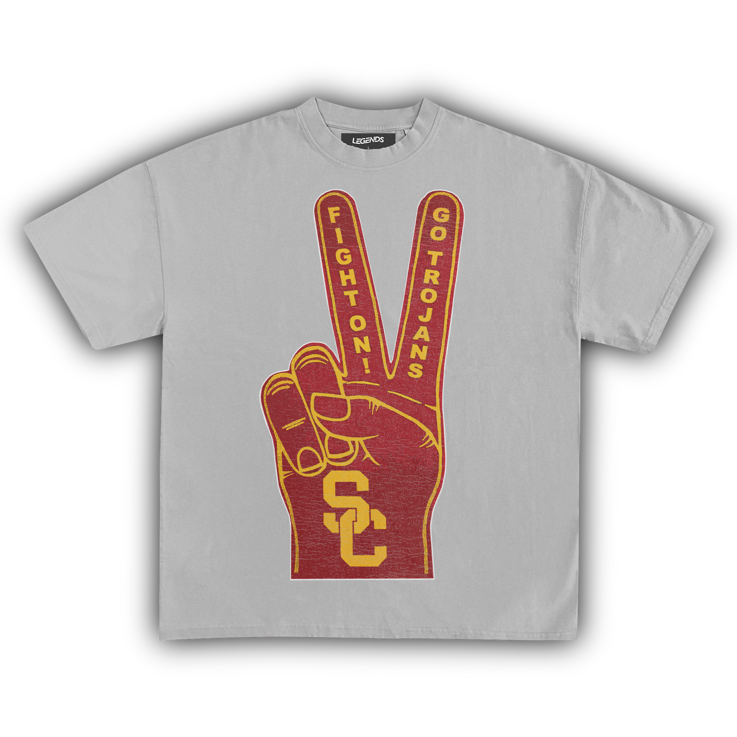 FIGHT ON! GO TROJANS! VINTAGE TEE