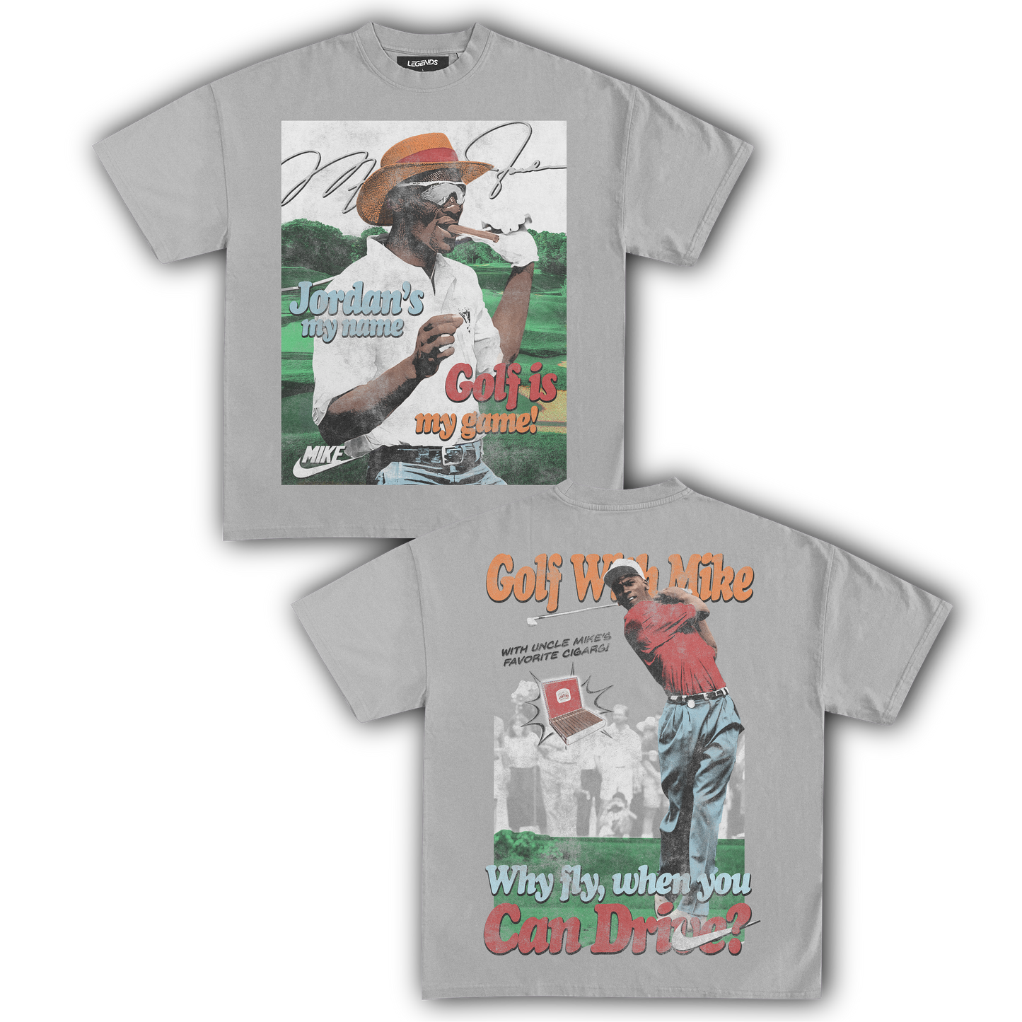 GOLF WITH MIKE VINTAGE TEE (Double Sided)