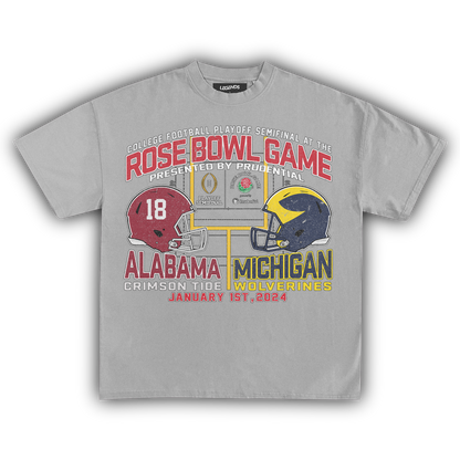 MICHIGAN VS ALABAMA ROSE BOWL VINTAGE TEE