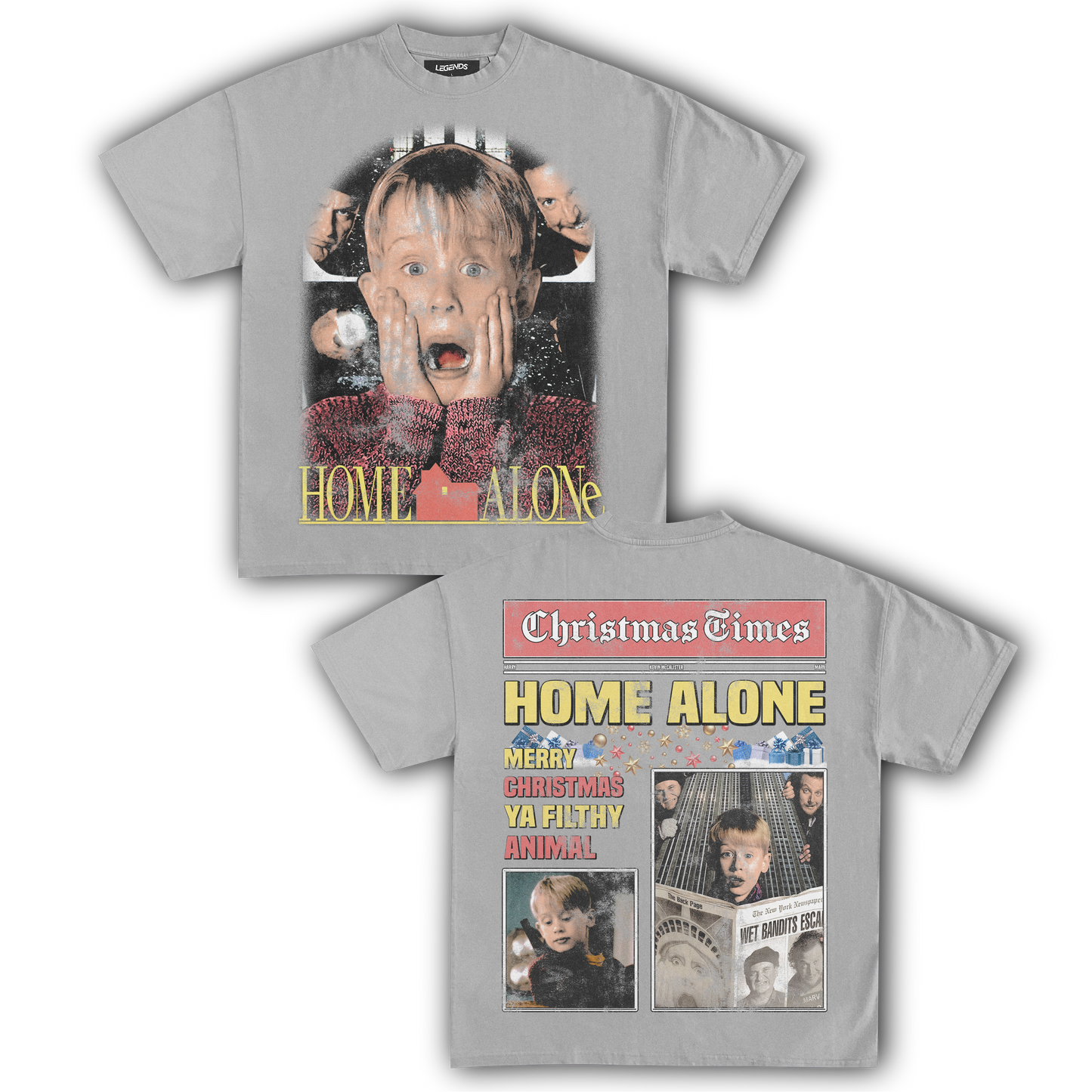 HOME ALONE BREAKING NEWS TEE (Double Sided)