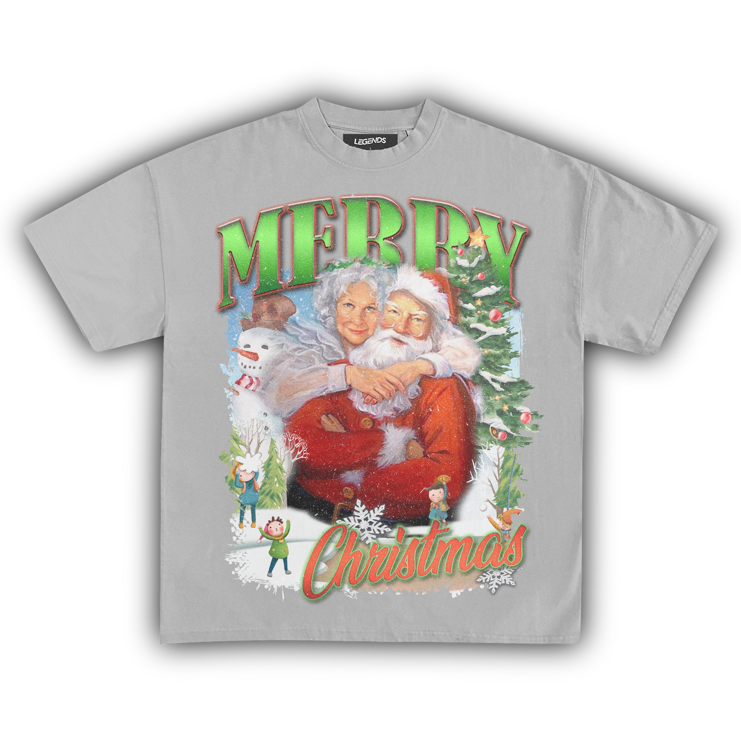 MERRY CHRISTMAS SANTA CLAUS VINTAGE TEE