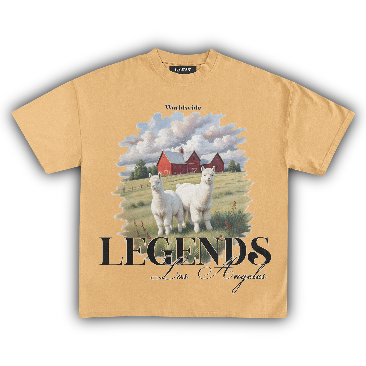 LEGENDS WORLDWIDE LLAMA DRAMA VINTAGE TEE