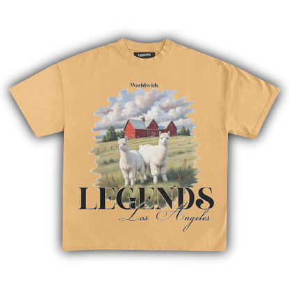 LEGENDS WORLDWIDE LLAMA DRAMA VINTAGE TEE