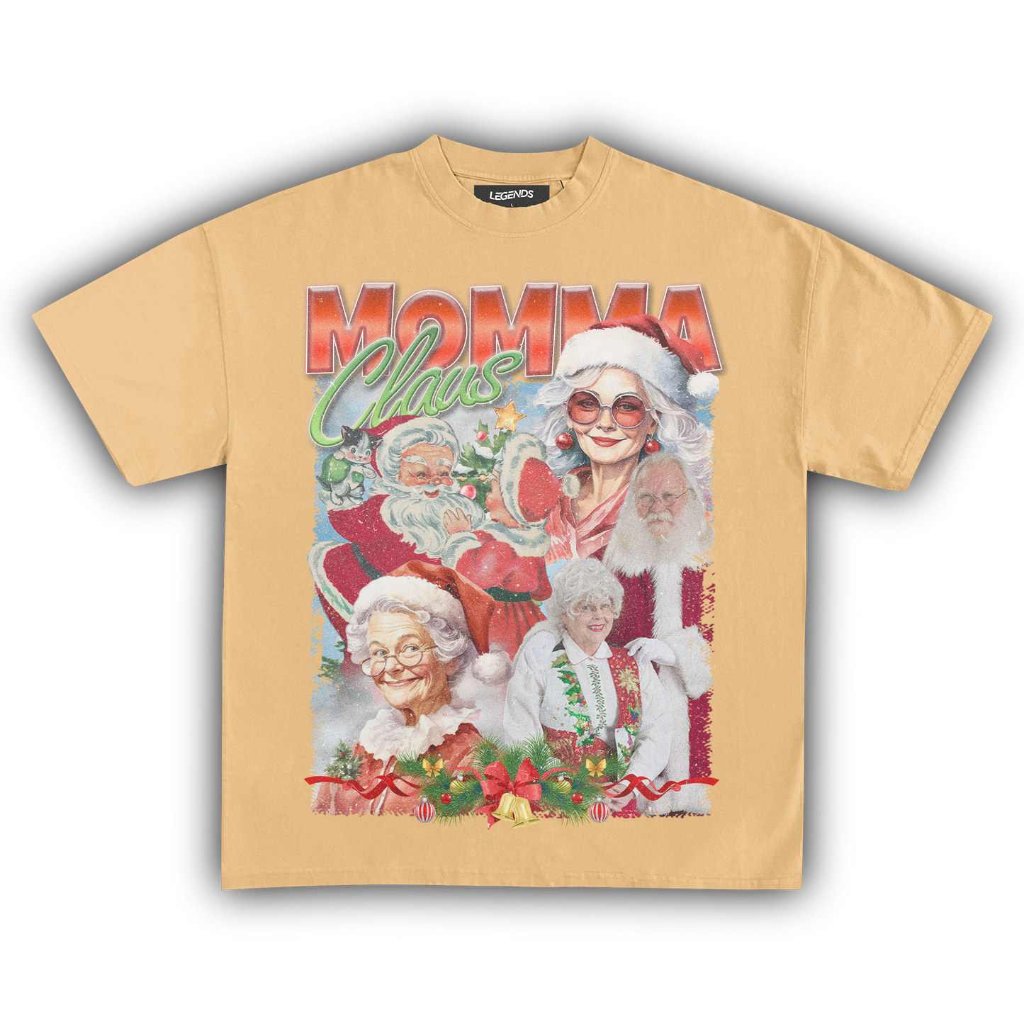 MOMMA CLAUS VINTAGE CHRISTMAS TEE