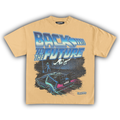 BACK TO THE FUTURE LIGHTNING STRIKE DELOREAN TEE