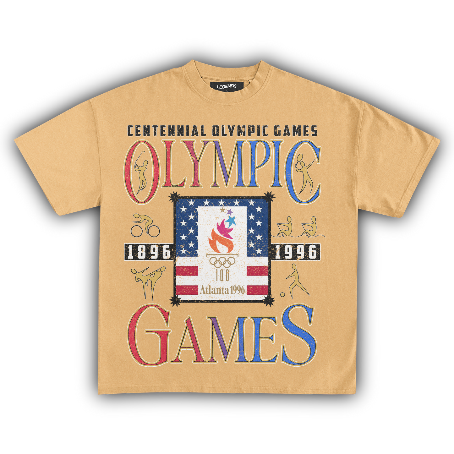 1896-1996 CENTENNIAL GAMES VINTAGE TEE