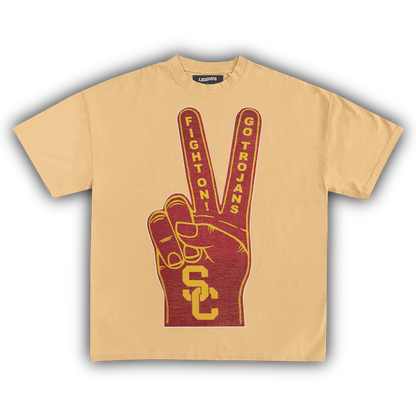 FIGHT ON! GO TROJANS! VINTAGE TEE