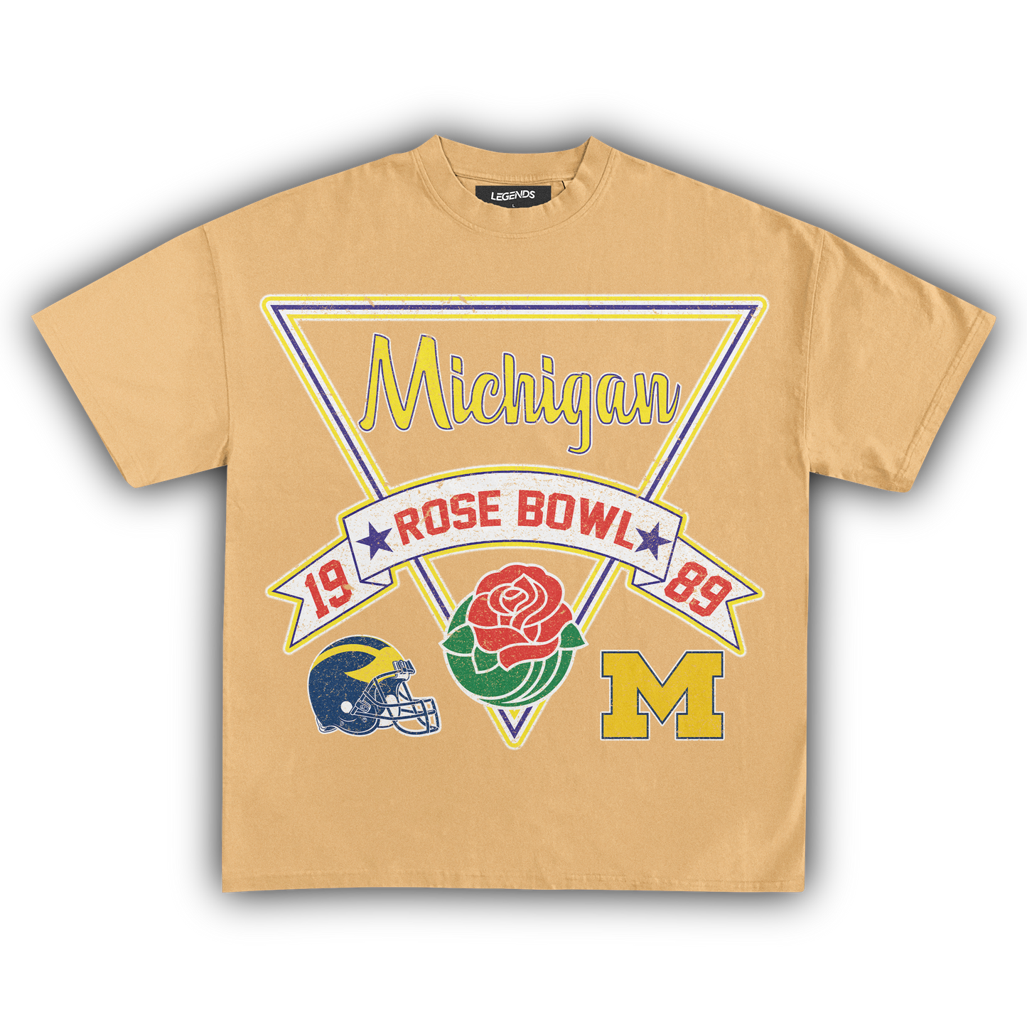 WOLVERINES VINTAGE 1989 ROSE BOWL TEE