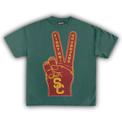 FIGHT ON! GO TROJANS! VINTAGE TEE