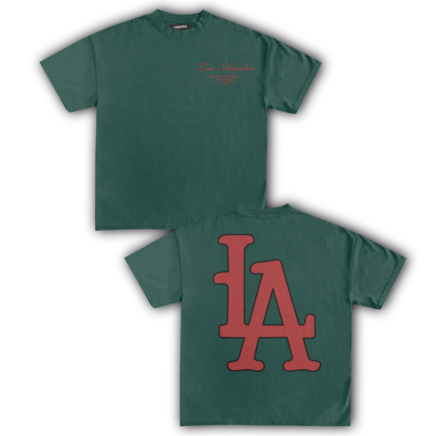 CITY OF ANGELS V2 DOUBLE TEE BLACK