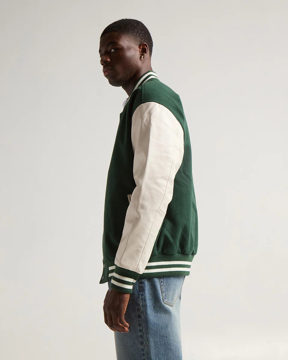 VARSITY LETTERMAN JACKET (Green x White)