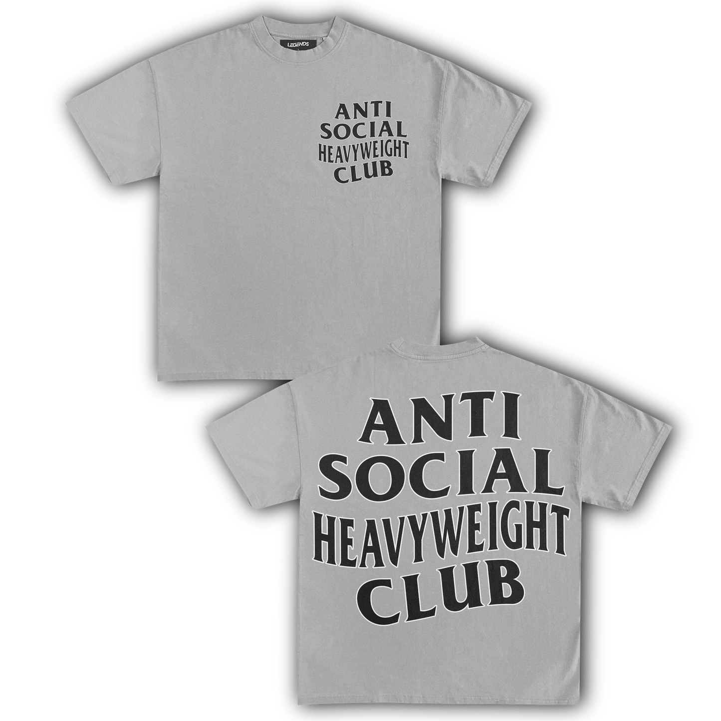 ANTI SOCIAL HEAVYWEIGHT CLUB TEE (BLACK TEXT)