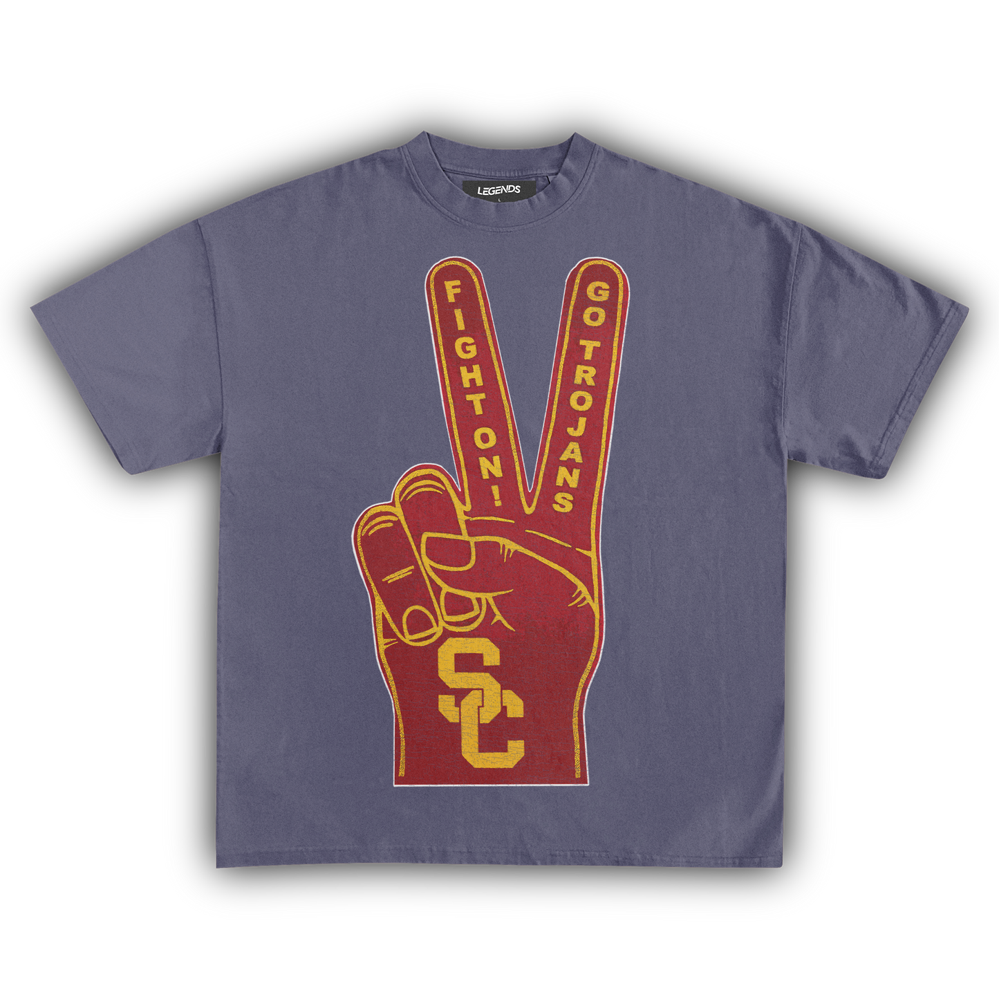 FIGHT ON! GO TROJANS! VINTAGE TEE