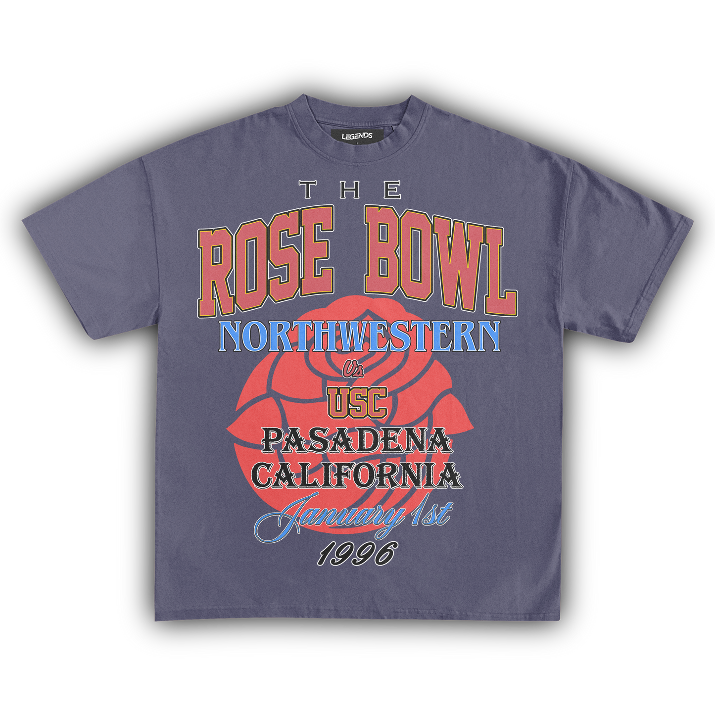 ROSE BOWL USC VS. NORTHWESTERN 1996 VINTAGE FOOTBALL TEE