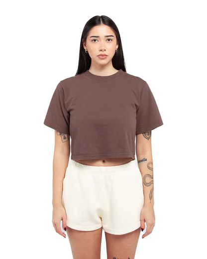 CROP TOP HEAVYWEIGHT TEE (Mocha)