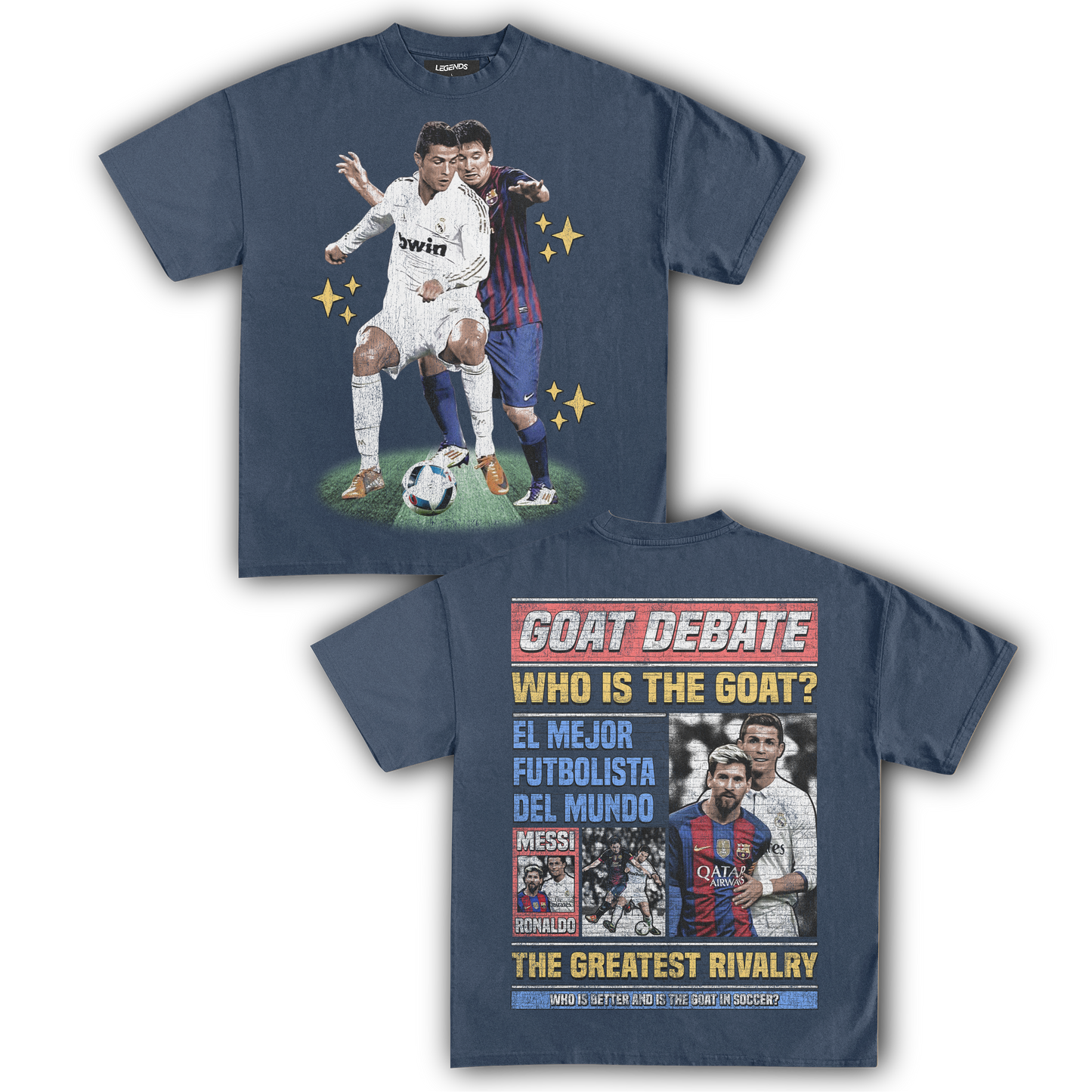 RONALDO VS. MESSI RIVALRY TEE (Double Sided)