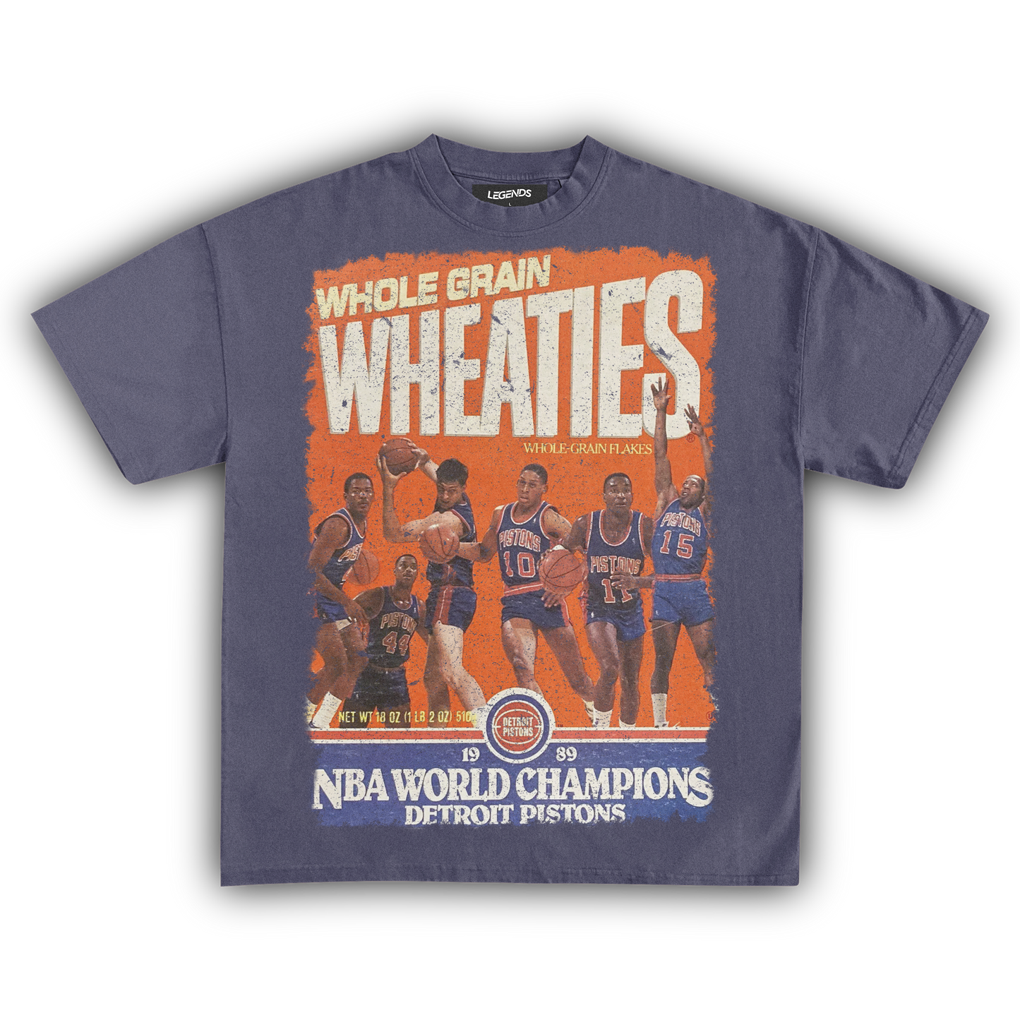 WHEATIES DETROIT PISTONS 1989 VINTAGE TEE