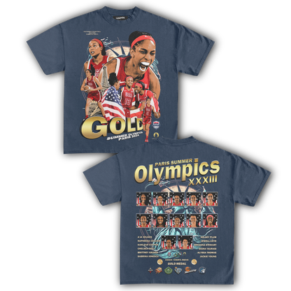 USA WOMEN'S BASKETBALL 1ST PLACE 2024 TEE