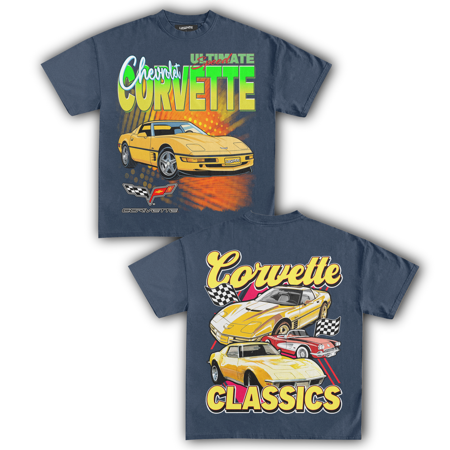 CORVETTE ULTIMATE SPEED CLASSICS TEE (Double Sided)