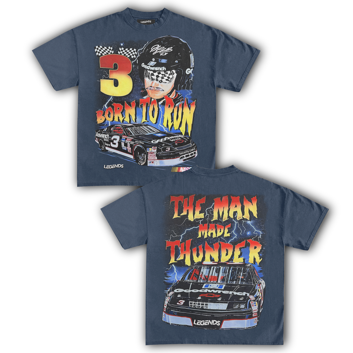 DALE EARNHARDT BORN TO RUN TEE (Double Sided)