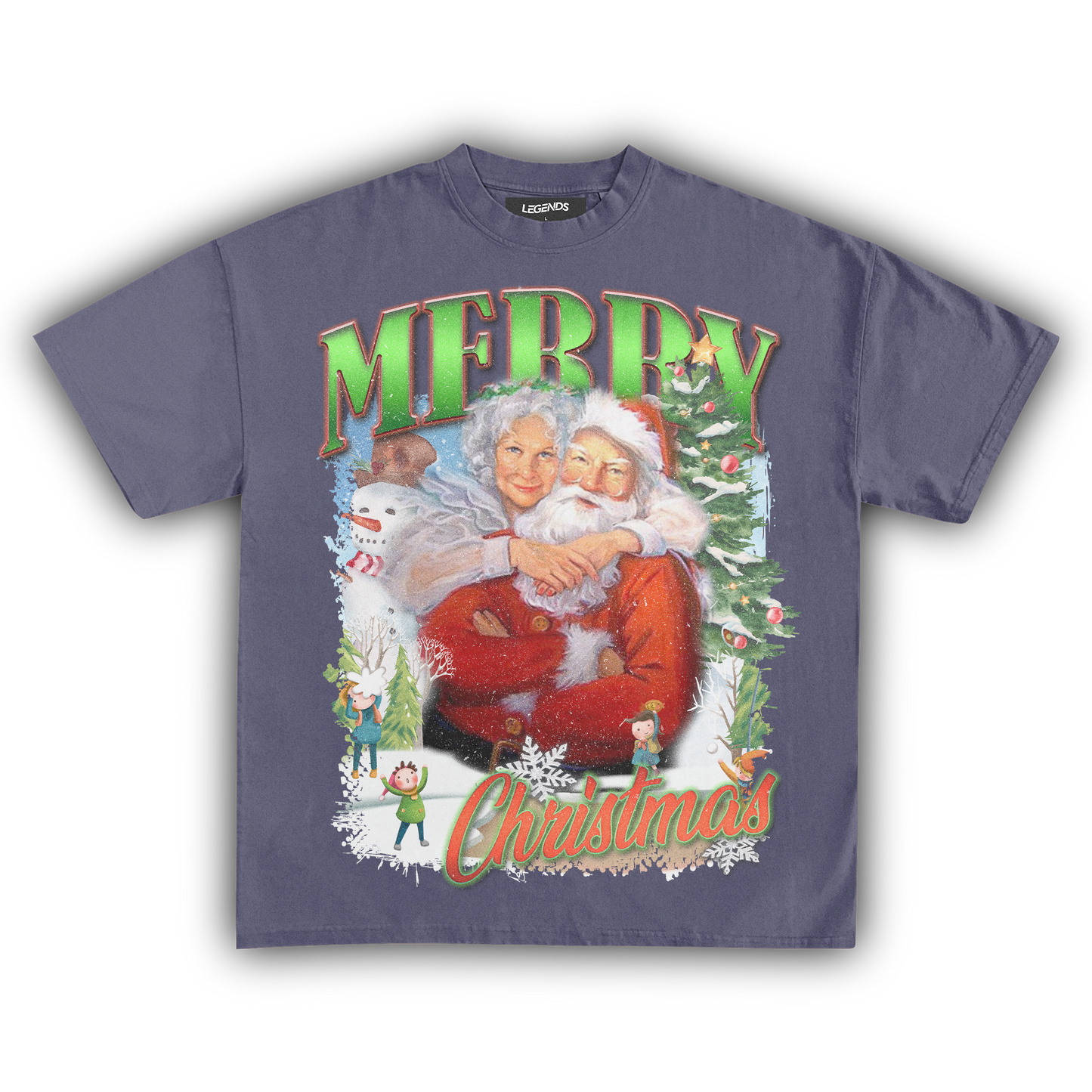 MERRY CHRISTMAS SANTA CLAUS VINTAGE TEE