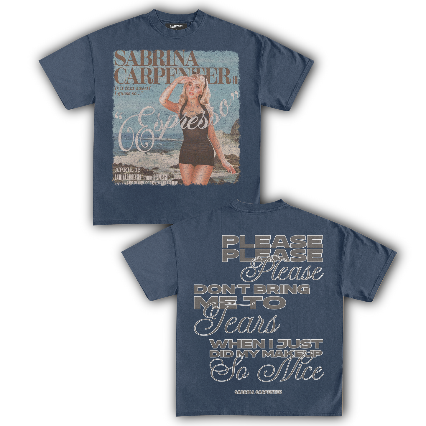 SABRINA CARPENTER PLEASE PLEASE PLEASE TEE (Double Sided)