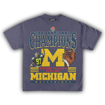 1997 MICHIGAN WOLVERINES NATIONAL CHAMPIONS TEE