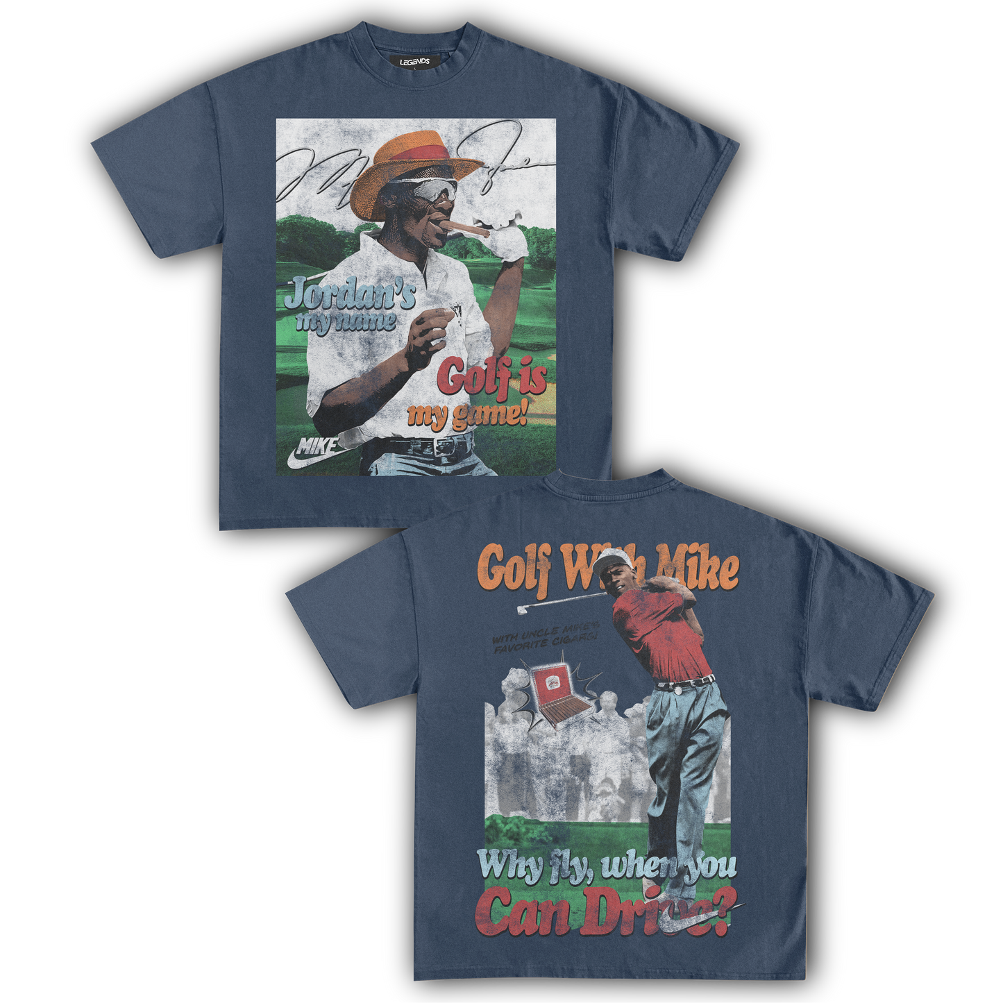 GOLF WITH MIKE VINTAGE TEE (Double Sided)