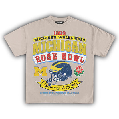 1993 MICHIGAN WOLVERINES ROSE BOWL VINTAGE TEE