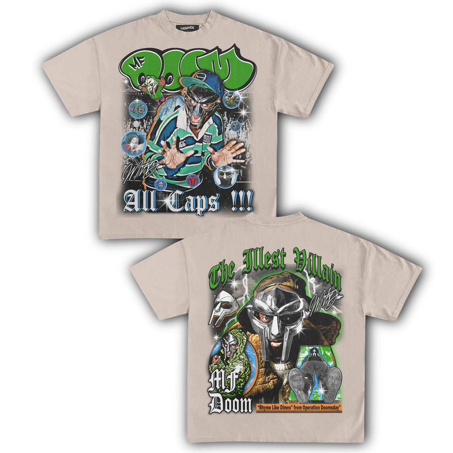 MF DOOM THE ILLEST VILLAIN TEE (Double Sided)