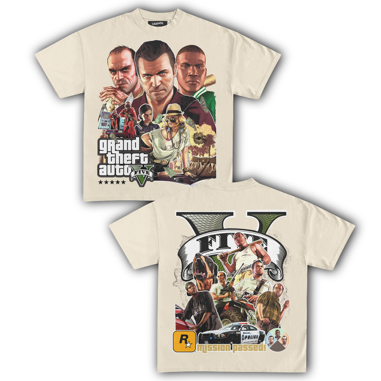 GRAND THEFT AUTO V TEE (Double Sided)